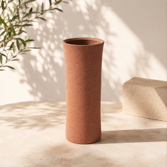 Vaso Decorativo de Cerâmica Tronco – Terracota